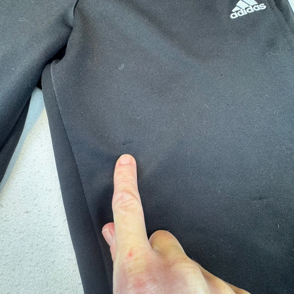 Adidas Tiro Track Pants Mens Medium Black 3-Stripe‎ Zippered Cuffs